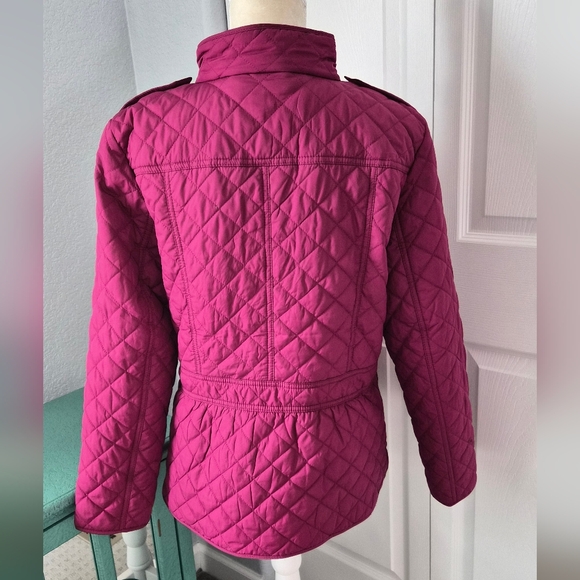 Talbots Quilted Barn Jacket - Raspberry Pink - L - Picture 3 of 9